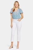 NYDJ Marilyn Straight Ankle Jeans In Petite In Cool Embrace® Denim With High Rise And Released Hems - Optic White