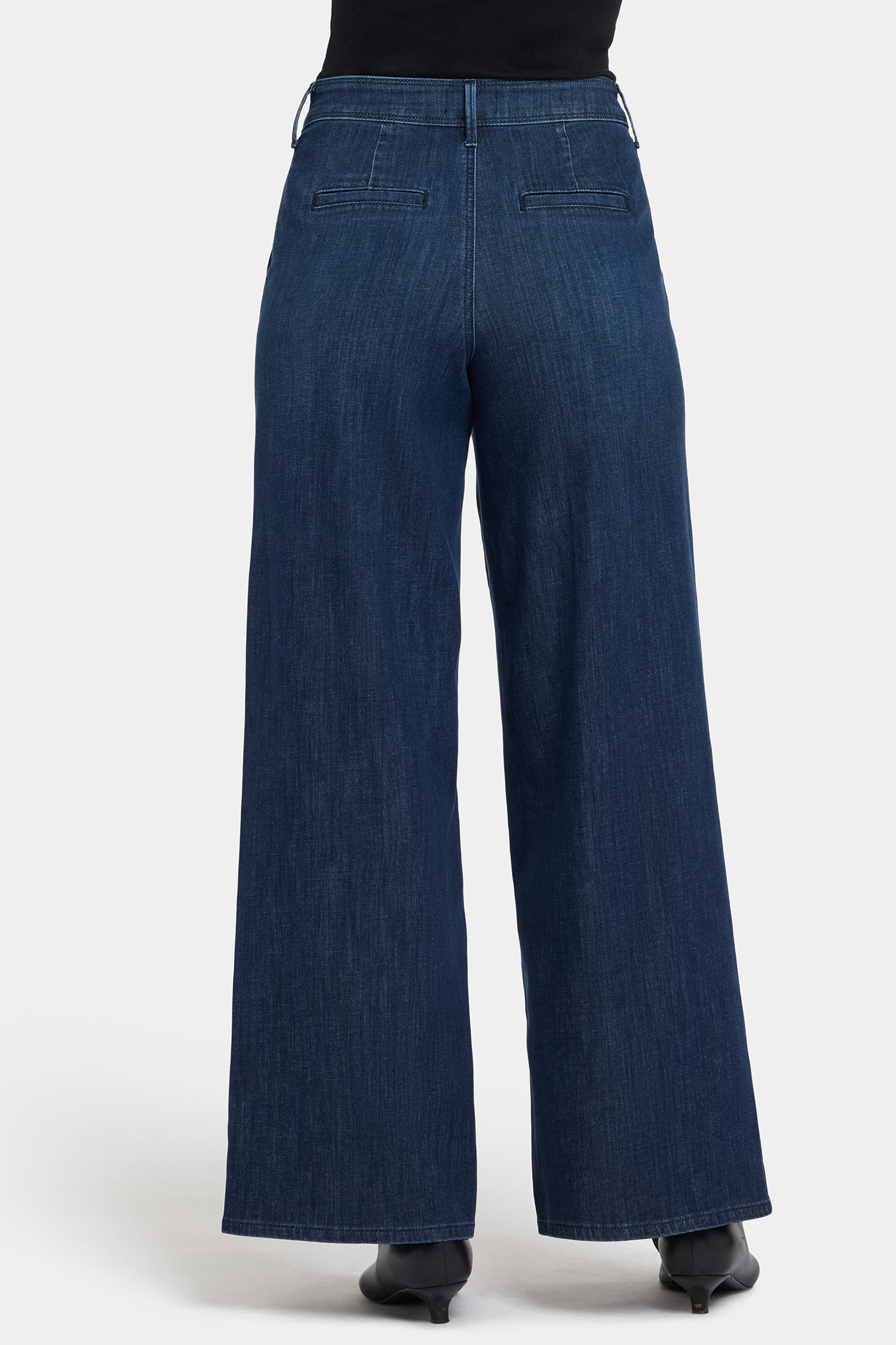 NYDJ Mona Wide Leg Trouser Jeans In Petite With High Rise - Louvre Sapphire