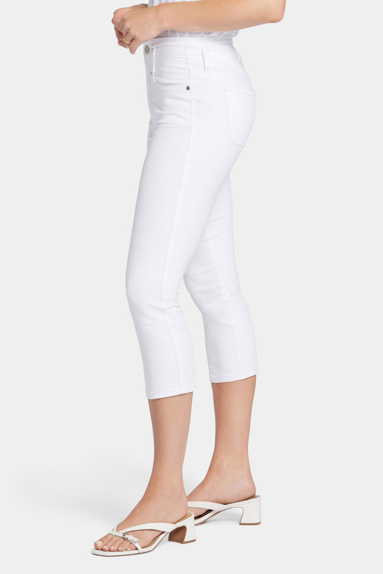 NYDJ Ami Skinny Capri Jeans In Petite With High Rise - Optic White