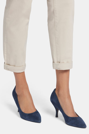 NYDJ Margot Girlfriend Jeans In Petite With Roll Cuffs - Feather