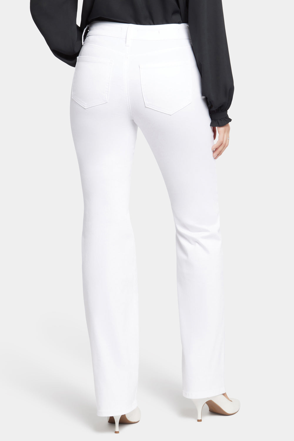 NYDJ Blake Slim Flared Jeans In Petite With High Rise - Optic White