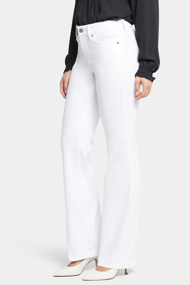 NYDJ Blake Slim Flared Jeans In Petite With High Rise - Optic White