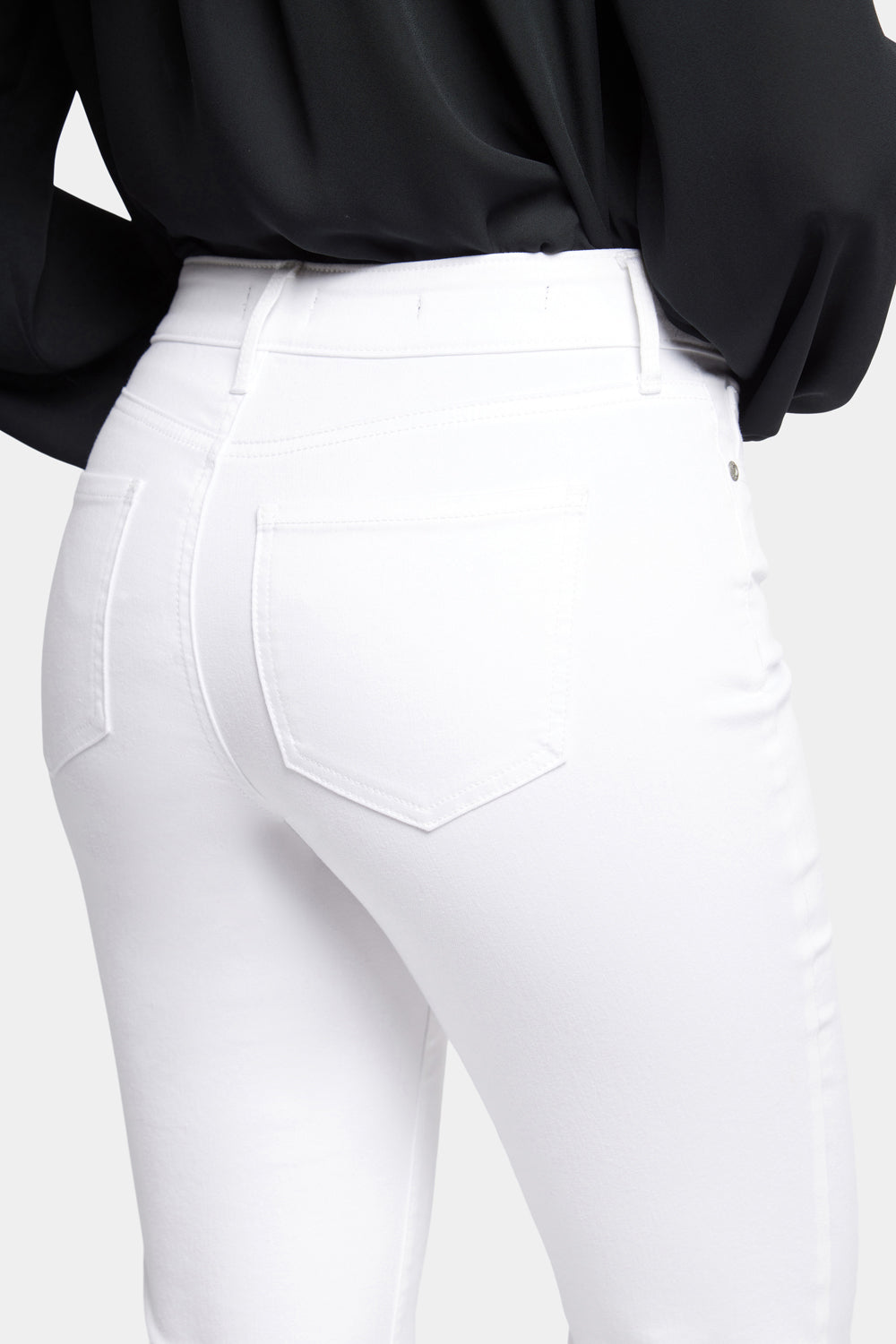 NYDJ Blake Slim Flared Jeans In Petite With High Rise - Optic White