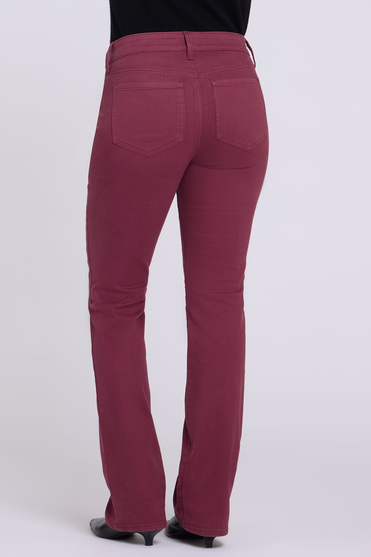 NYDJ Barbara Bootcut Jeans In Petite  - True Burgundy