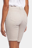 NYDJ Briella 10 Inch Denim Shorts In Petite  - Sandbar Stripe