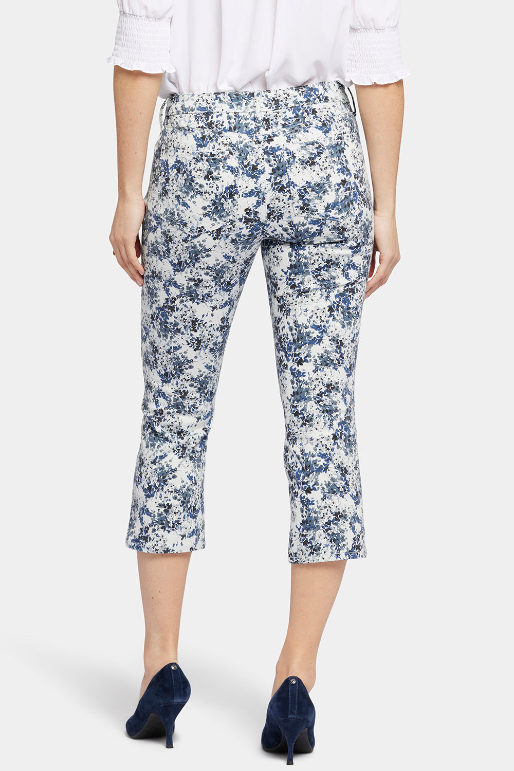 NYDJ Chloe Capri Jeans In Petite With Side Slits - Forest Lagoon
