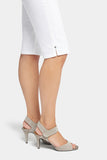 NYDJ Sophie Bike Capri Jeans In Petite With Riveted Side Slits - Optic White