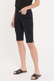 NYDJ Sophie Bike Capri Jeans In Petite With Riveted Side Slits - Black