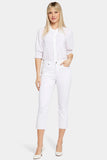 NYDJ Chloe Capri Jeans In Petite With High Rise And Released Hems - Optic White