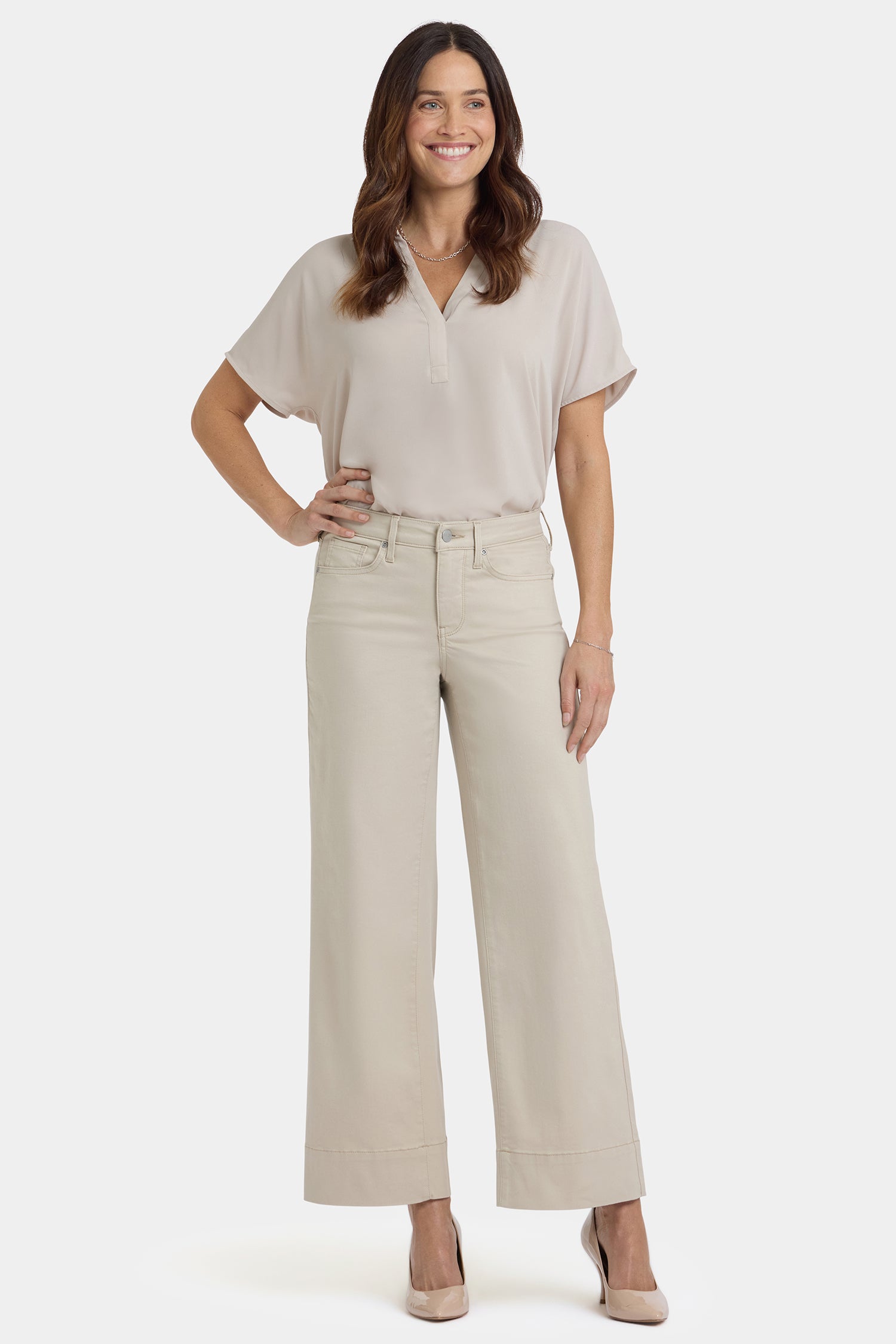 NYDJ Teresa Wide Leg Ankle Jeans In Petite With 3