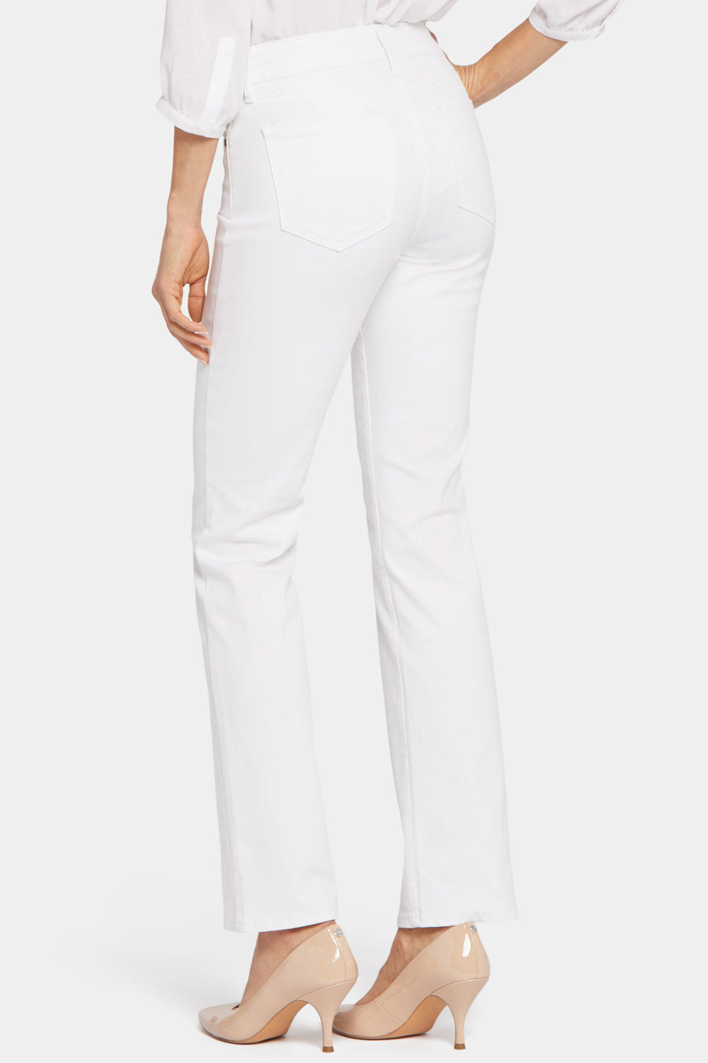 NYDJ Marilyn Straight Jeans In Petite  - Optic White