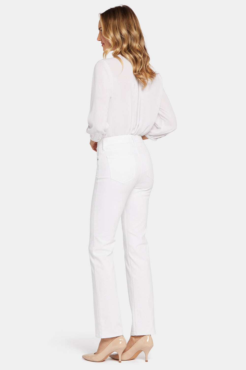 NYDJ Marilyn Straight Jeans In Petite  - Optic White