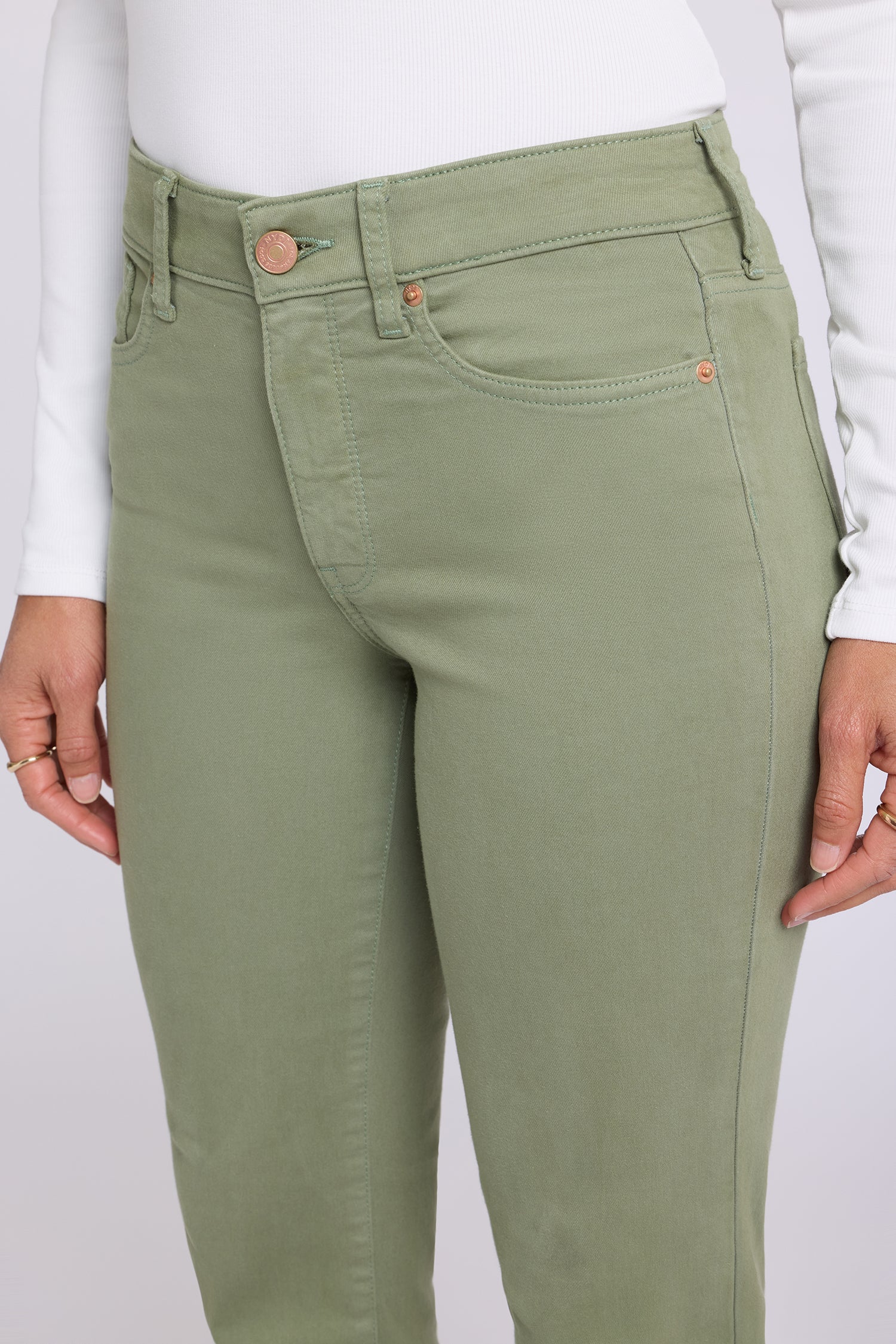 NYDJ Marilyn Straight Jeans In Petite  - Artichoke