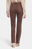 NYDJ Marilyn Straight Jeans In Petite  - Coffee Bean