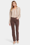 NYDJ Marilyn Straight Jeans In Petite  - Coffee Bean