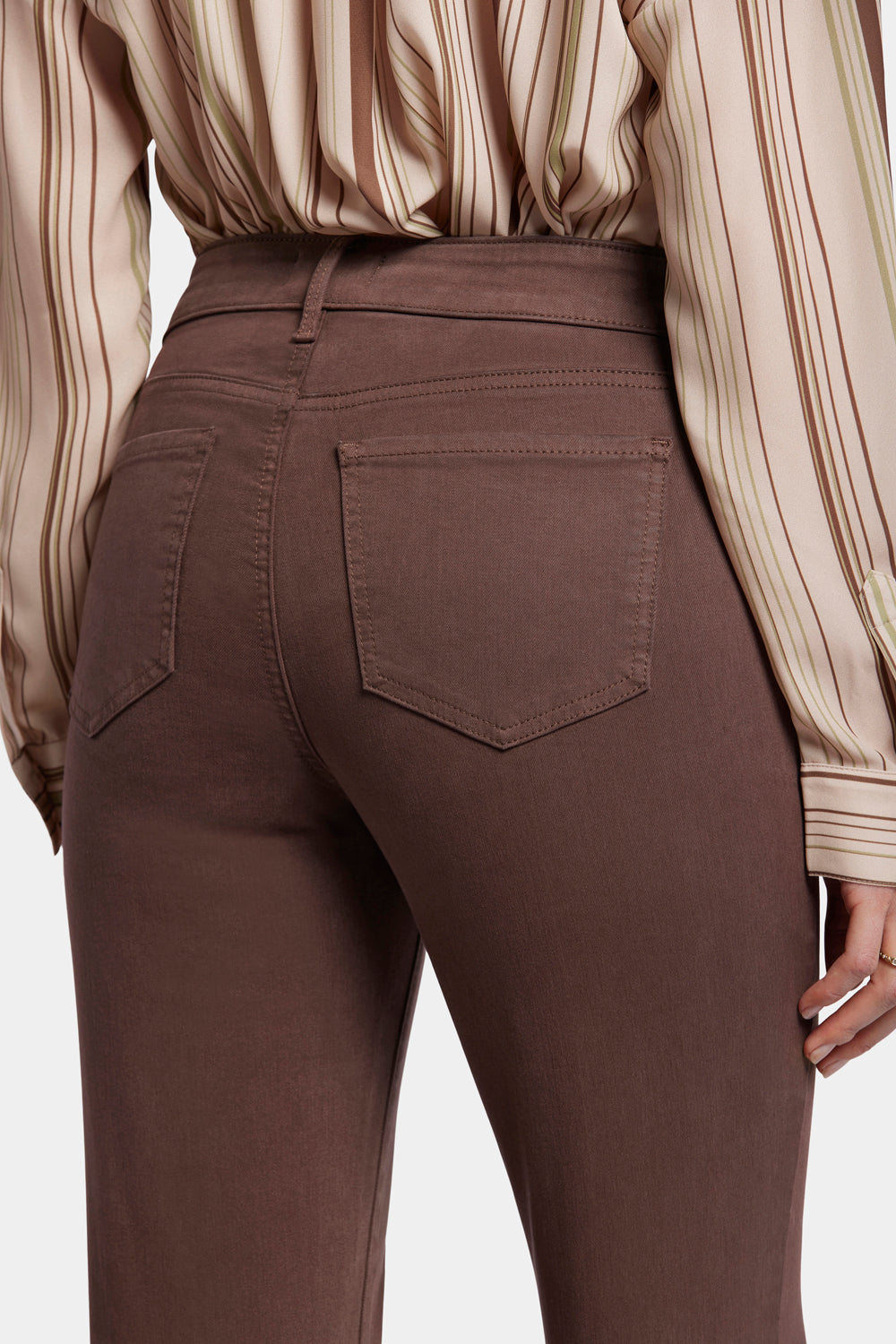 NYDJ Marilyn Straight Jeans In Petite  - Coffee Bean