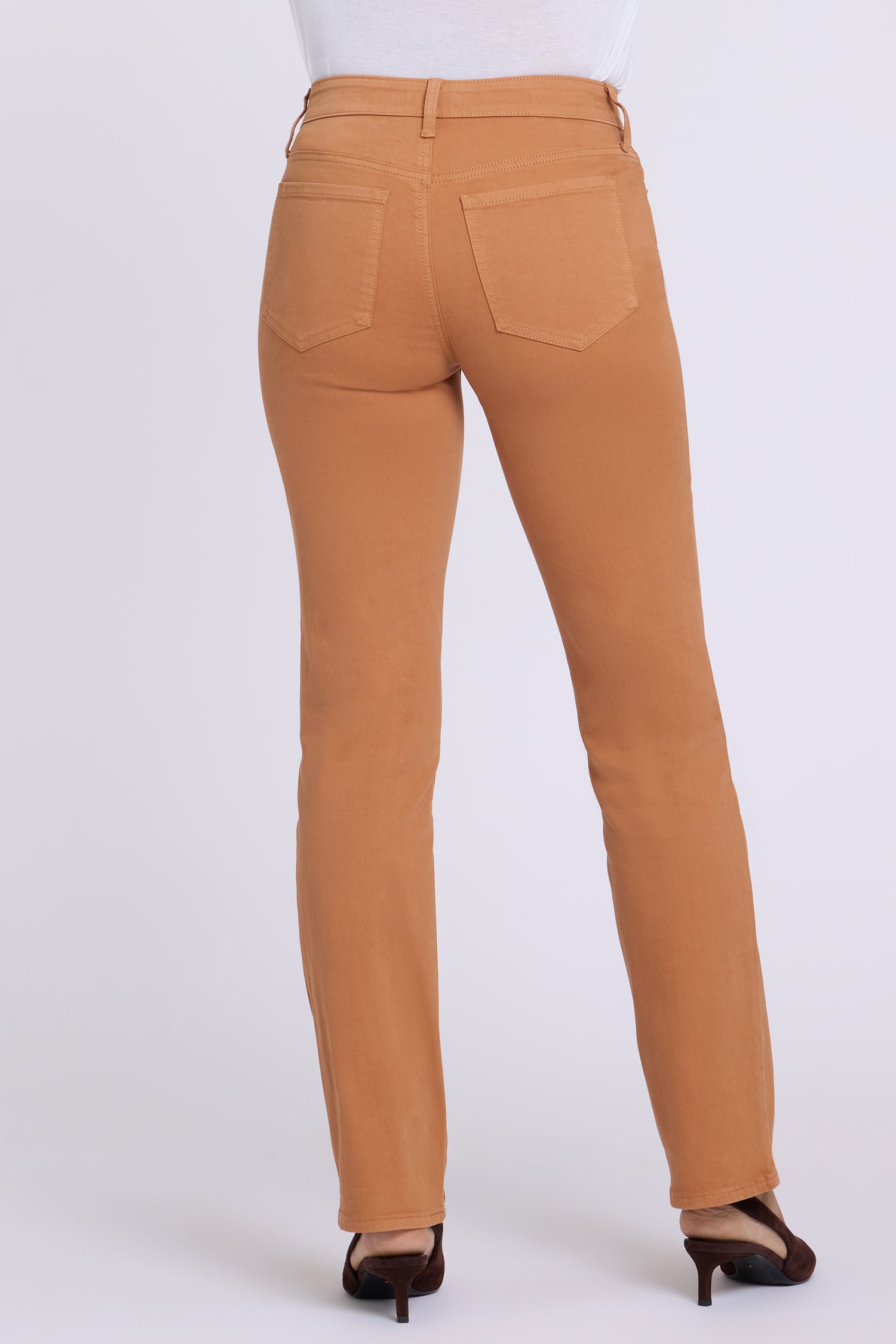 NYDJ Marilyn Straight Jeans In Petite  - Roasted Pecan