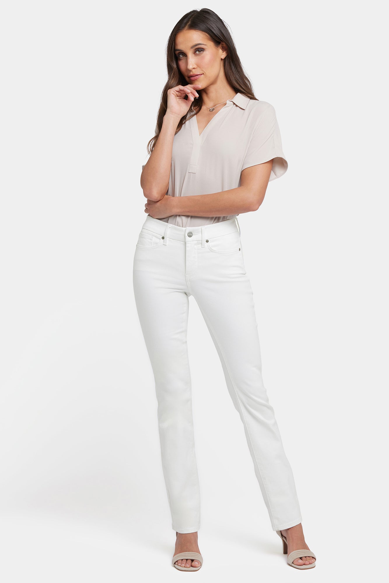 NYDJ Waist-Match™ Marilyn Straight Jeans In Petite  - Optic White