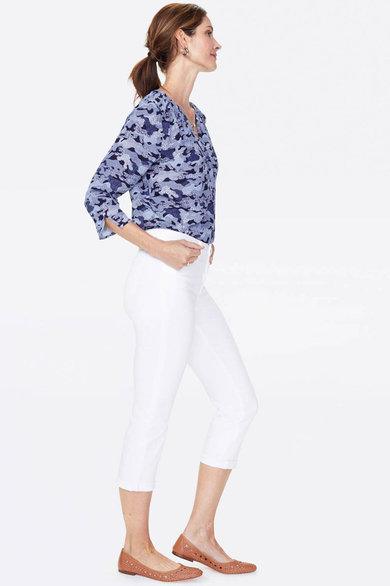 NYDJ Chloe Skinny Capri Jeans In Petite  - Optic White