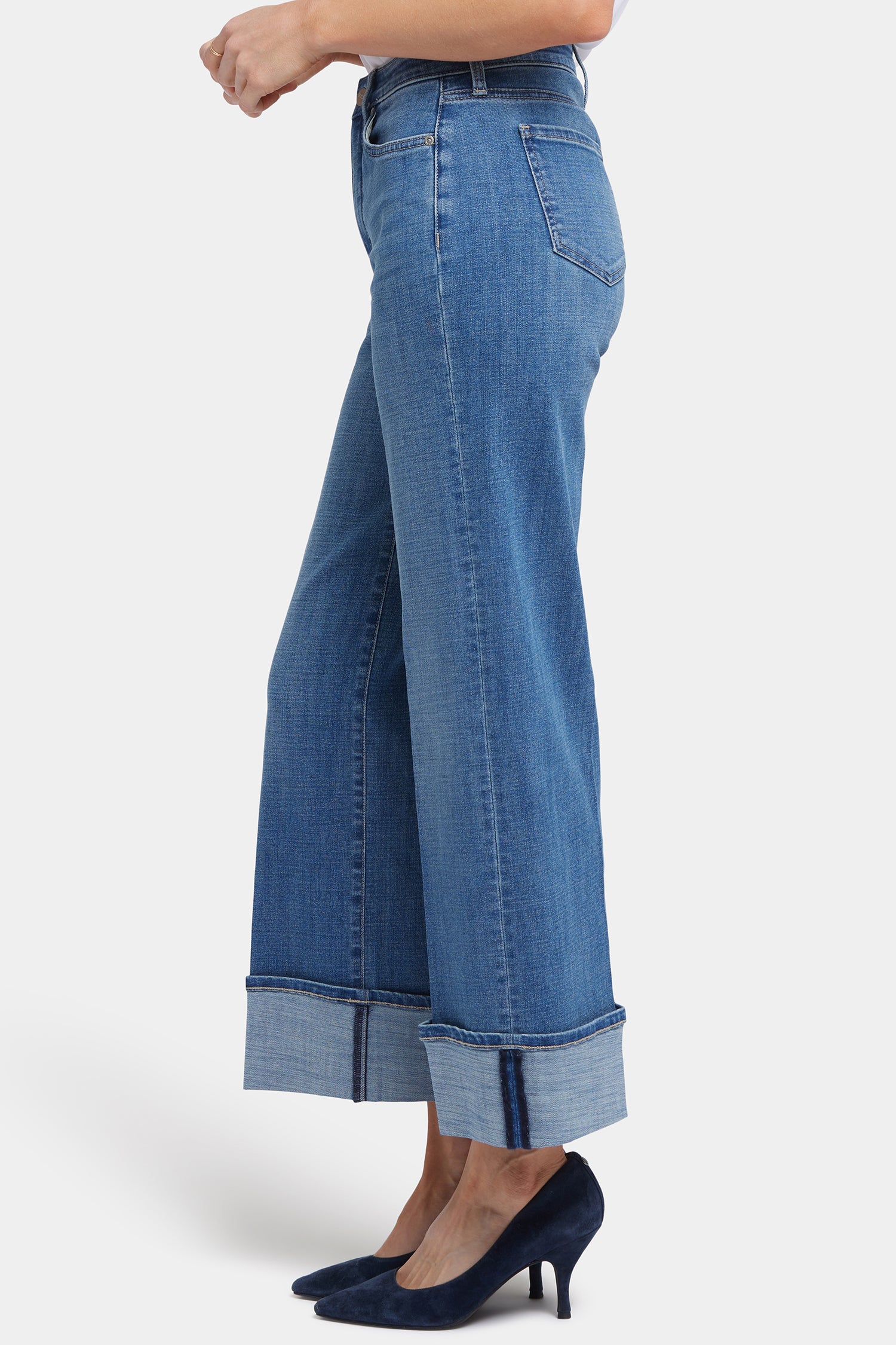Teresa Wide Leg Jeans In Petite With High Rise, 26