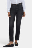 NYDJ Sheri Slim Jeans In Petite With Waistband Buckle Detail - Paris Lights