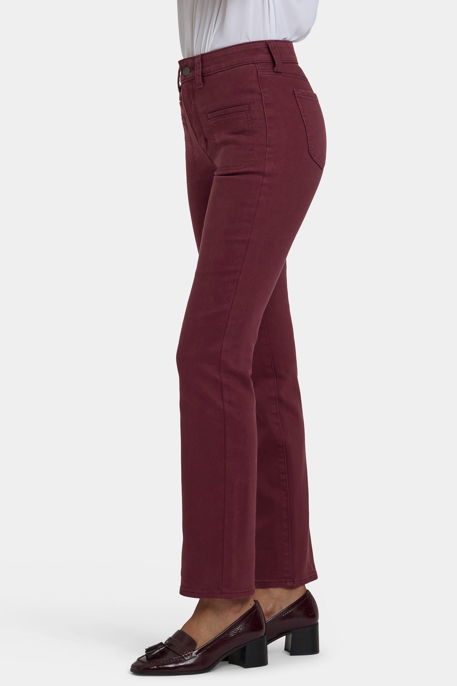 NYDJ Marilyn Straight Jeans In Petite With High Rise, Utility Welt Pockets And 29