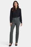 NYDJ Marilyn Straight Jeans In Petite With High Rise, Utility Welt Pockets And 29" Inseam - True Olive