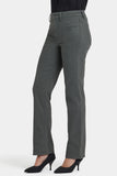 NYDJ Marilyn Straight Jeans In Petite With High Rise, Utility Welt Pockets And 29" Inseam - True Olive