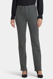 NYDJ Marilyn Straight Jeans In Petite With High Rise, Utility Welt Pockets And 29" Inseam - True Olive