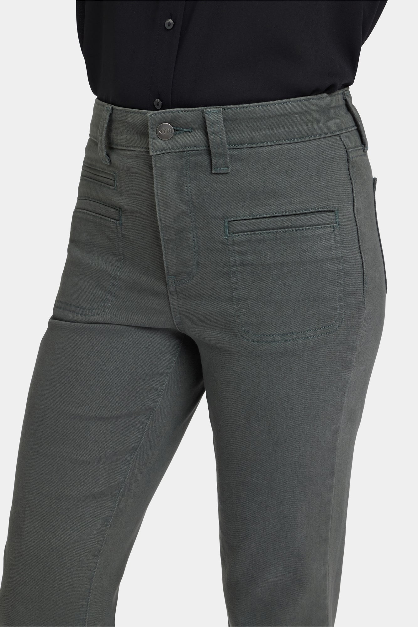 NYDJ Marilyn Straight Jeans In Petite With High Rise, Utility Welt Pockets And 29