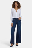 NYDJ Teresa Wide Leg Jeans In Petite With 1 1/2" Hems - Midnight Breeze
