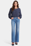 NYDJ Teresa Wide Leg Jeans In Petite With 1 1/2" Hems - Water Canyon