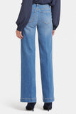 NYDJ Teresa Wide Leg Jeans In Petite With 1 1/2" Hems - Water Canyon