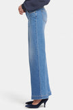 NYDJ Teresa Wide Leg Jeans In Petite With 1 1/2" Hems - Water Canyon