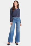 NYDJ Teresa Wide Leg Jeans In Petite With 1 1/2" Hems - Water Canyon