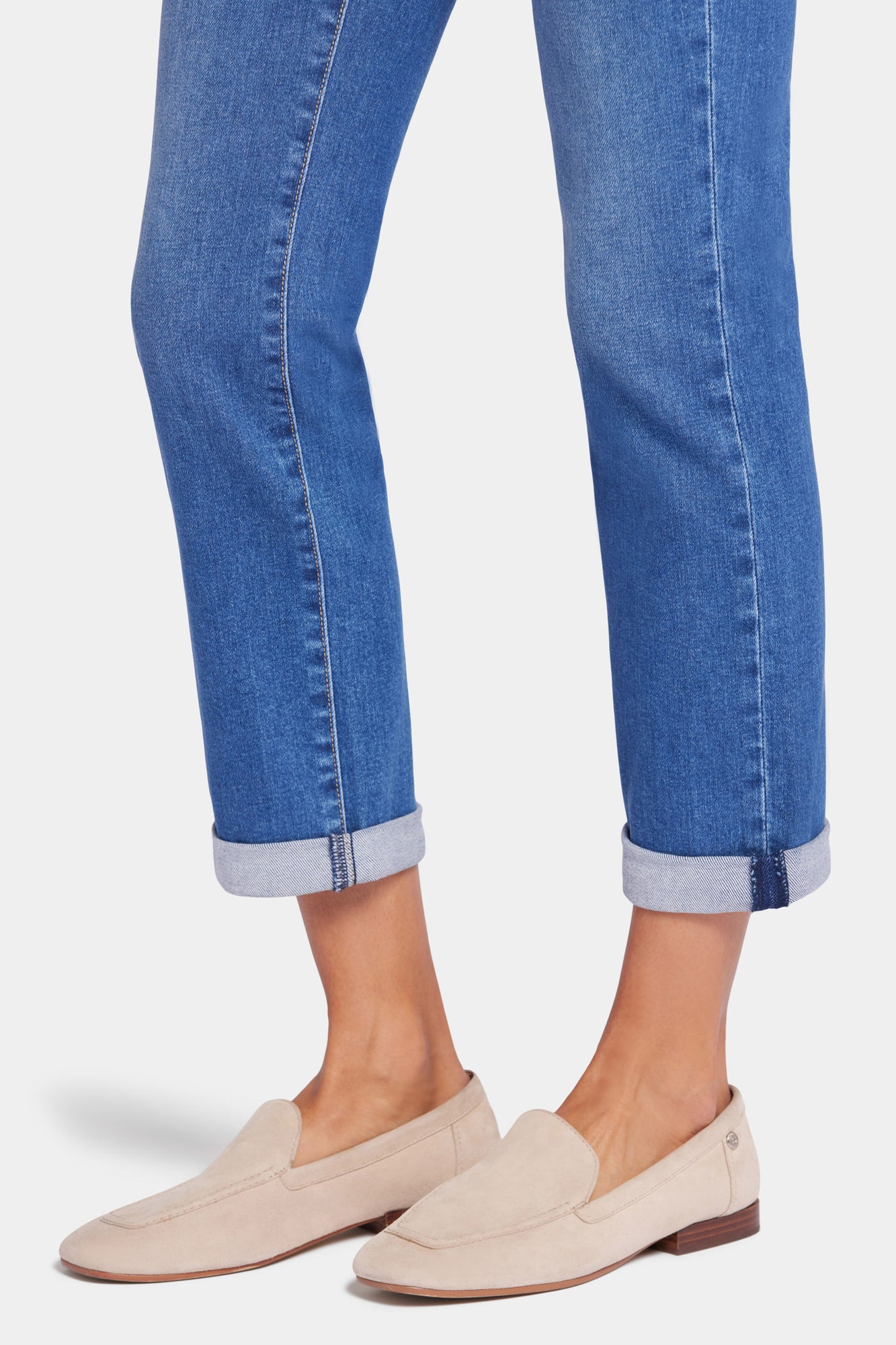 NYDJ Sheri Slim Ankle Jeans In Petite With Roll Cuffs - Rockford