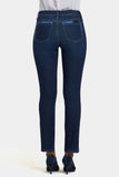 NYDJ Sheri Slim Jeans In Petite With Back Sequins - Indigo Seine