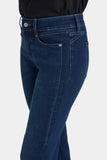 NYDJ Marilyn Straight Jeans In Petite With Paneled Seam Detail - Blackened Blue