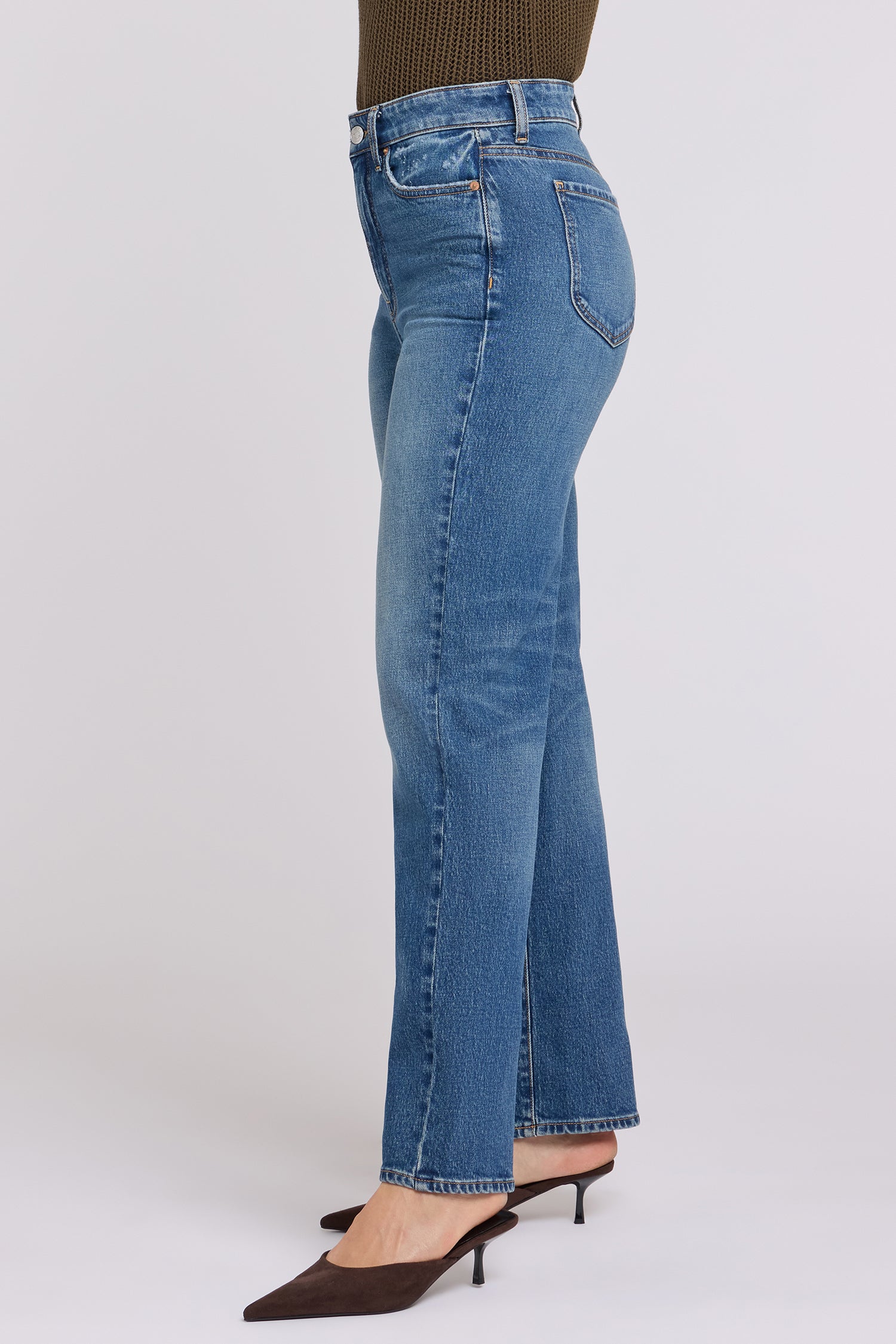 NYDJ Kasey Stovepipe Jeans In Petite With Super High Rise And 30" Inseam - Aster