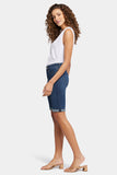 NYDJ Briella 10 Inch Denim Shorts In Petite With Roll Cuffs - Gold Coast