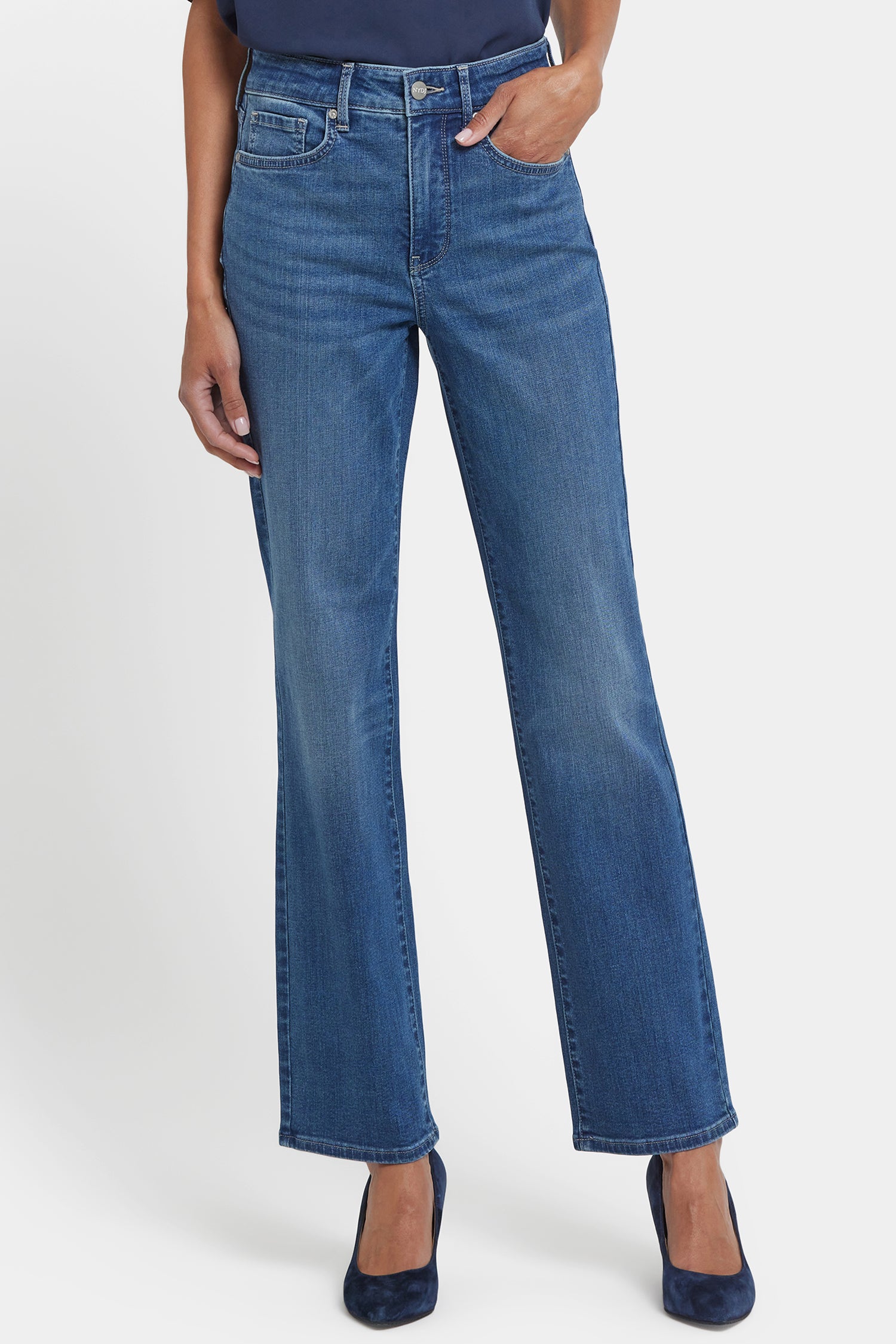NYDJ Marilyn Straight Jeans In Petite With High Rise And 29