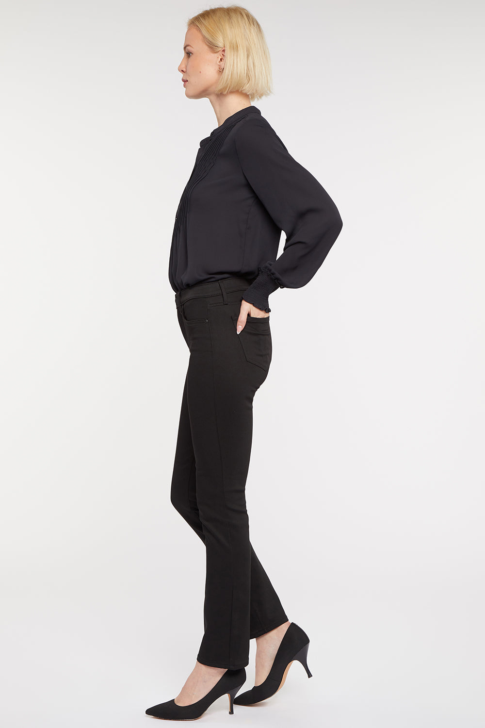 NYDJ Sheri Slim Jeans In Petite In BlackLast™ Denim - Black Rinse
