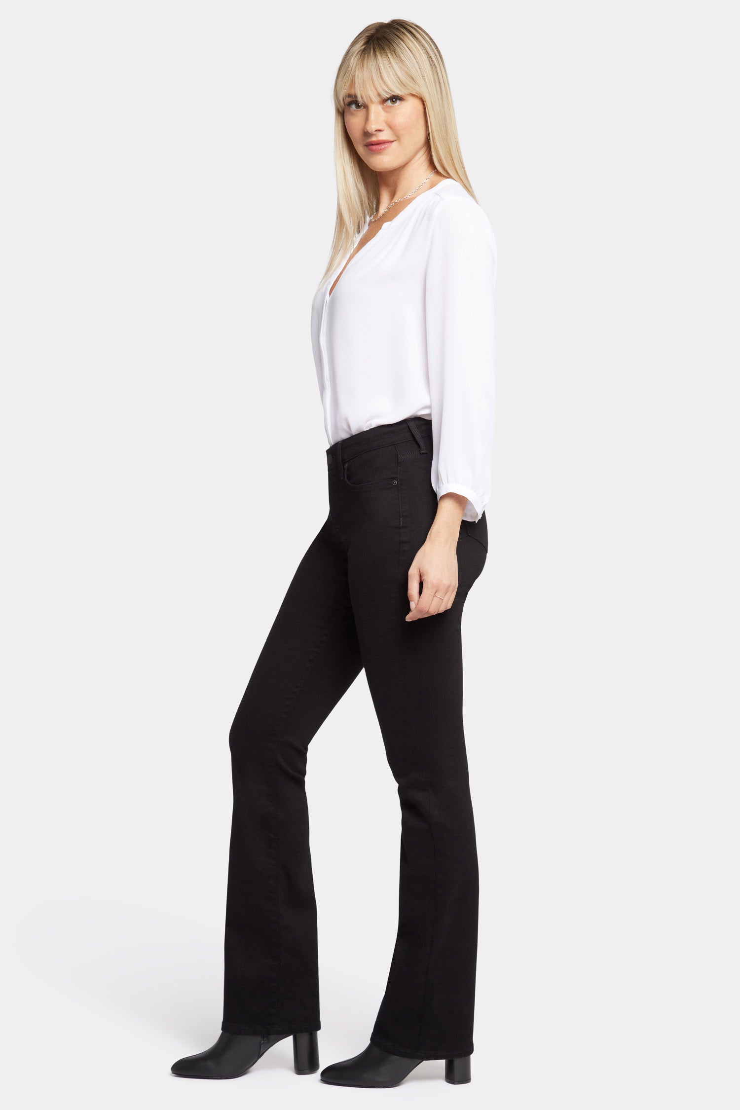 NYDJ Barbara Bootcut Jeans In Petite  - Black