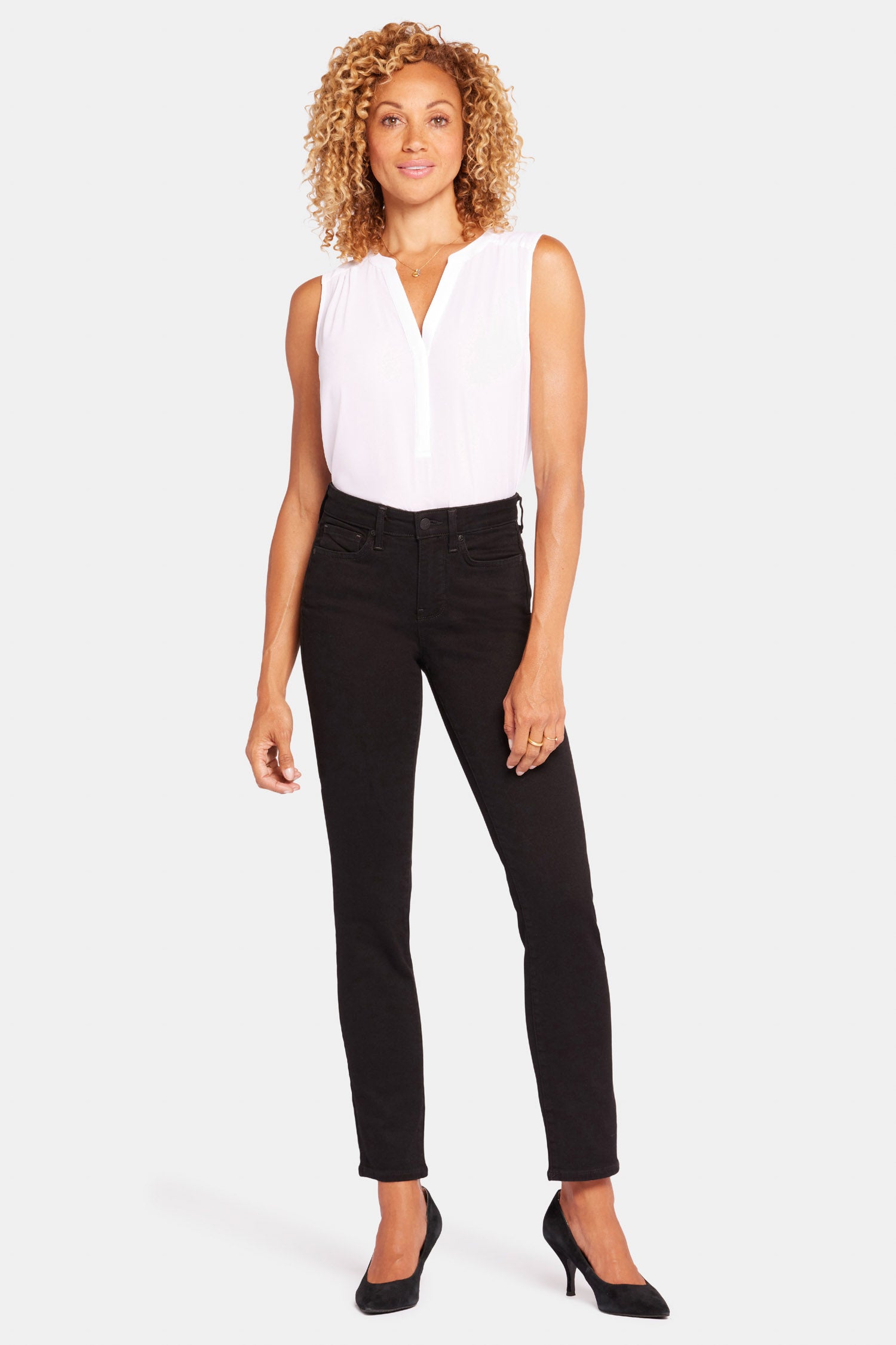 Sheri Slim Jeans In Petite - Black Black | NYDJ