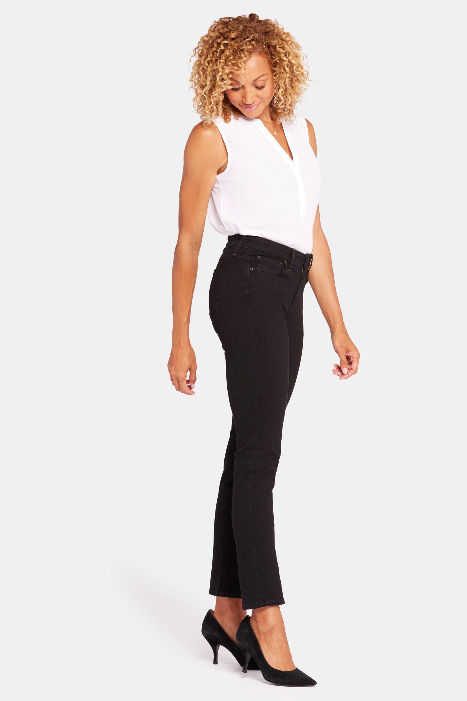 Sheri Slim Jeans In Petite - Black Black | NYDJ