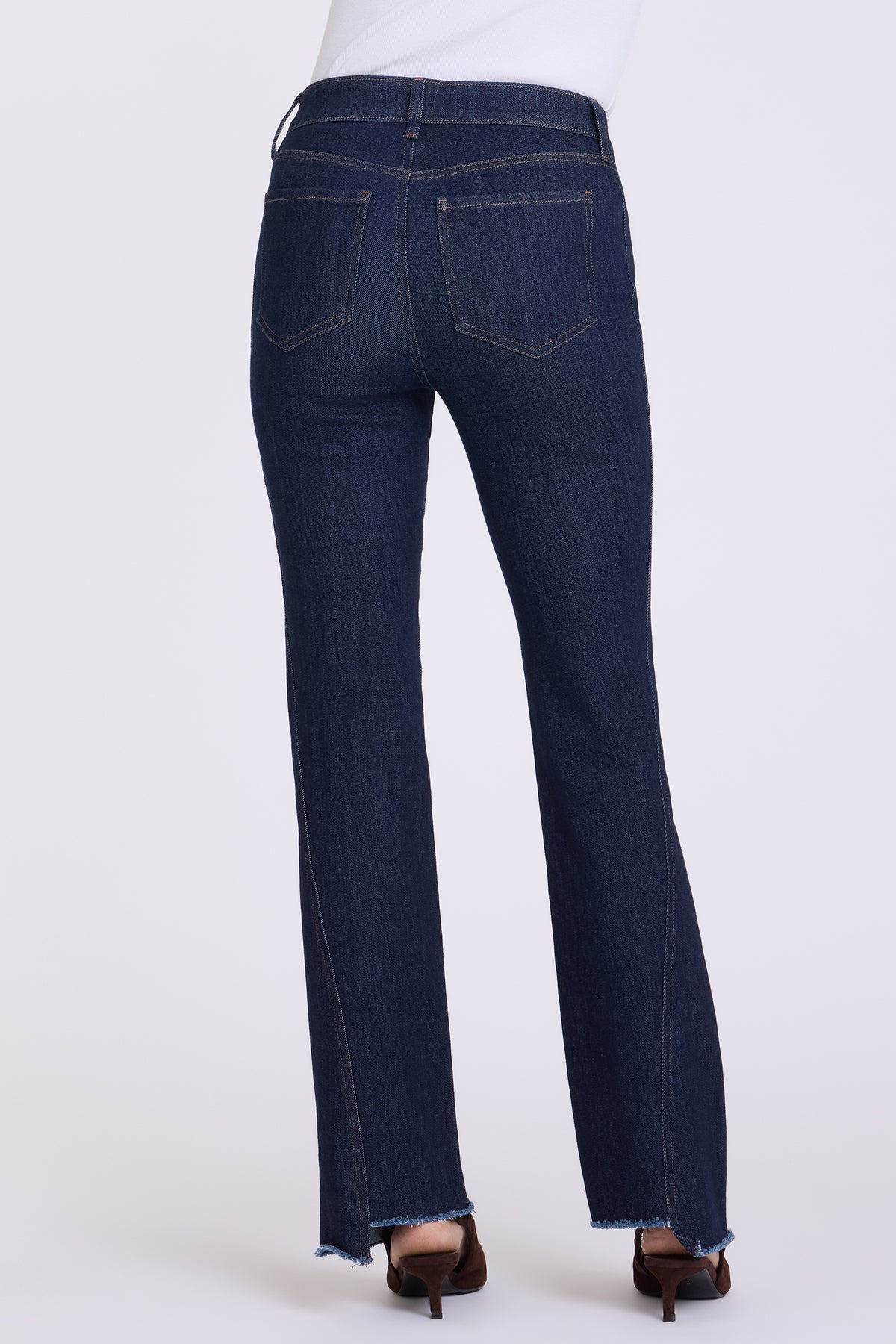 NYDJ Barbara Bootcut Jeans In Petite With High Rise, Raw Step Hems And 29" Inseam - Rinse