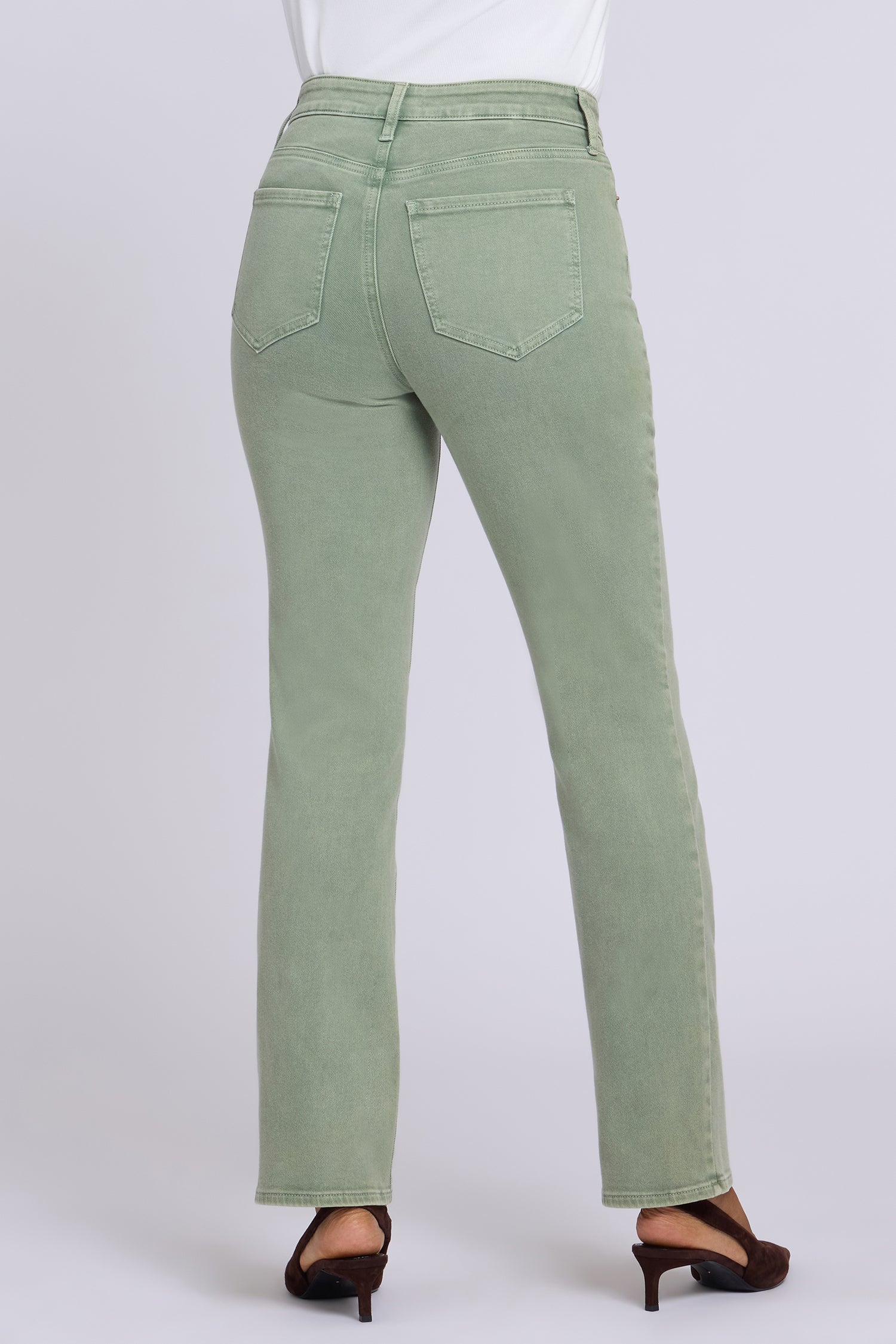 NYDJ Marilyn Straight Jeans In Petite With High Rise And 29" Inseam - Retro Artichoke