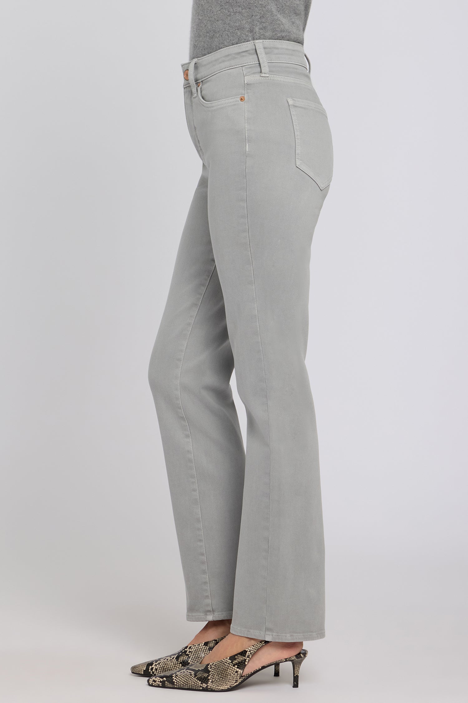 NYDJ Marilyn Straight Jeans In Petite With High Rise And 29" Inseam - Retro Skyscraper
