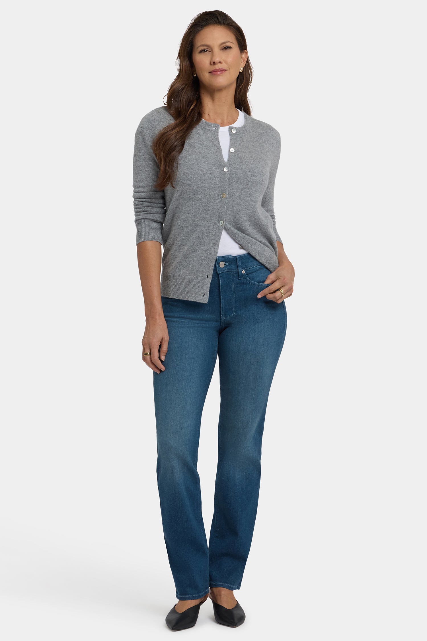 NYDJ Marilyn Straight Jeans In Petite With High Rise And 29