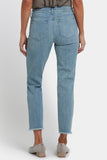 NYDJ Sheri Slim Ankle Jeans In Petite With Frayed Hems - Light Paradise